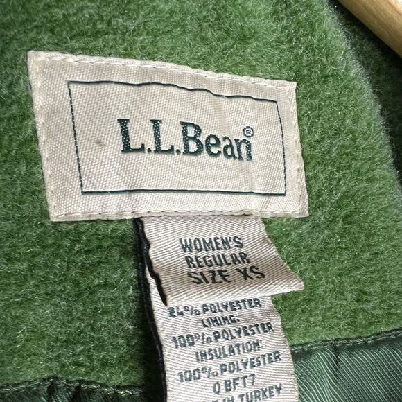 CLEARANCE! Green L.L. Bean Wool Blend Hooded Coat Size XS VGUC - Picture 6 of 6